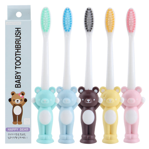 Baby SoBearft-bristled Toothbrush for Children teeth Cartoon Character Bear Training Toothbrushes baby dental care tooth brush