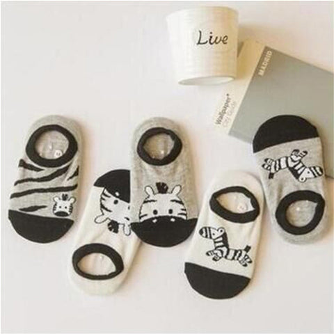 5 Pair\Lot 2018 Newborn Kids Socks Kawaii Animal Print Socks Cotton Autumn And Winter Children Socks Baby Socks