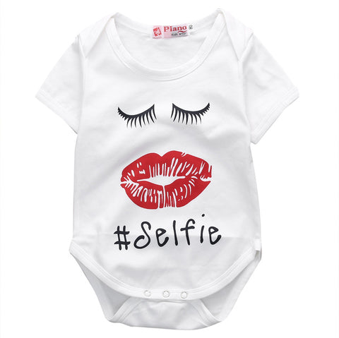 baby summer bodusuit 2016 wholesale cotton newborn infant baby boy girl lips bodysuit outfit clothes