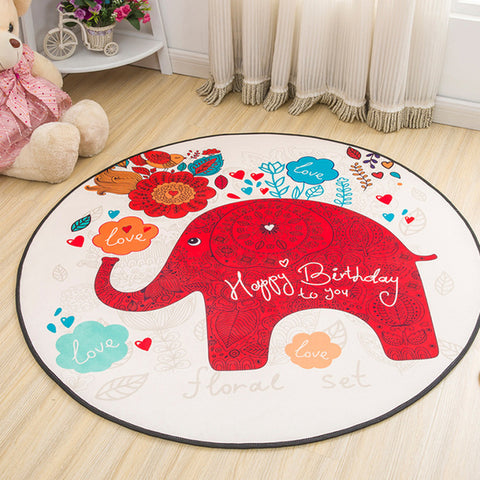 Cute Round Cartoon Rug