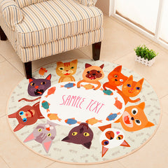 Cute Round Cartoon Rug